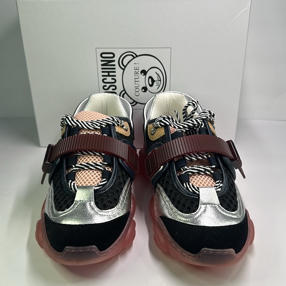 New Authentic MOSCHINO Roller Skates laminated teddy shoes - Picture 9 of 15